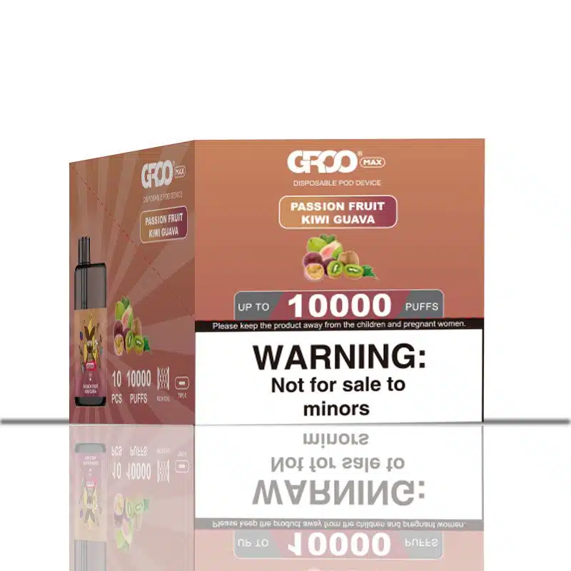 GROO Max Passion Fruit Kiwi Guava 10 pack