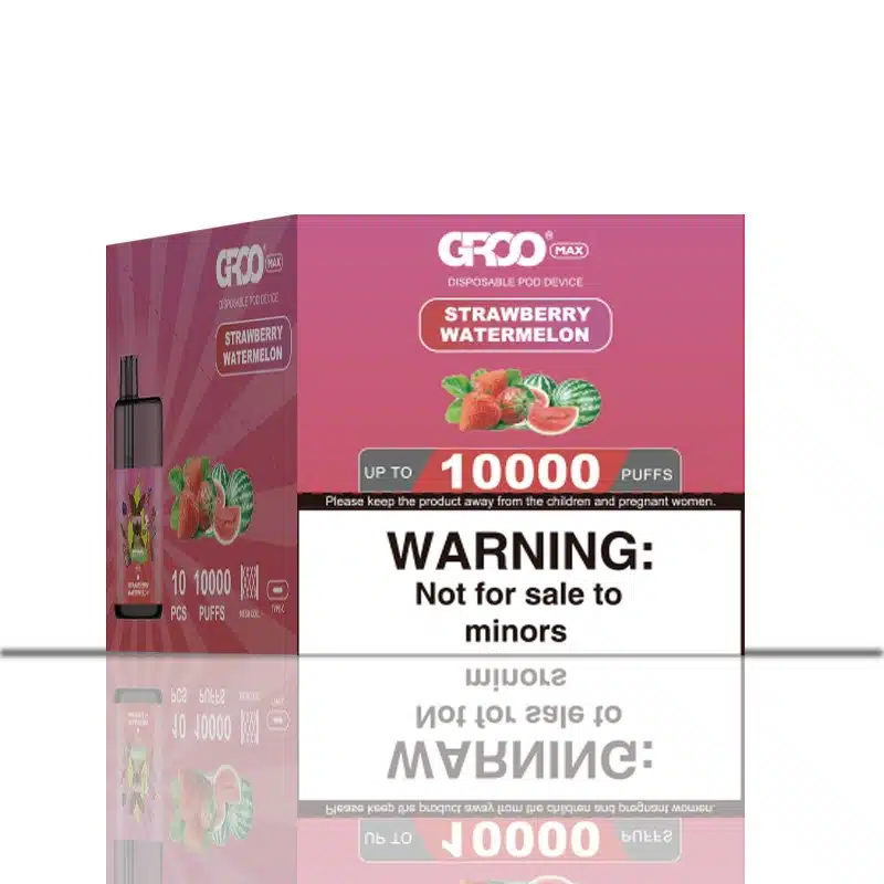 GROO Max Strawberry Watermelon Disposable Vape Packaging